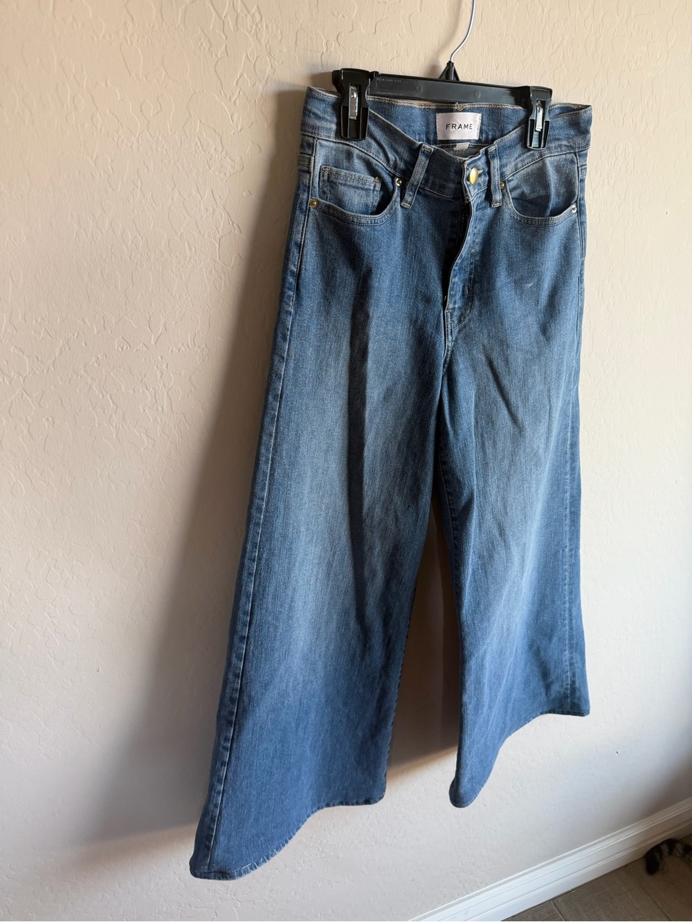 Frame Le Slim Palazzo High-Rise Wide Leg Jeans Size 26 - Picture 6 of 7